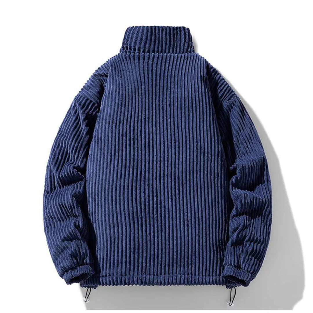 Men's Corduroy Puffer Jacket – Casual Winter Outerwear with Modern Fit
