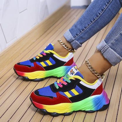 Tracy – Women's Thick Bottom Lace-Up Sports Pumps