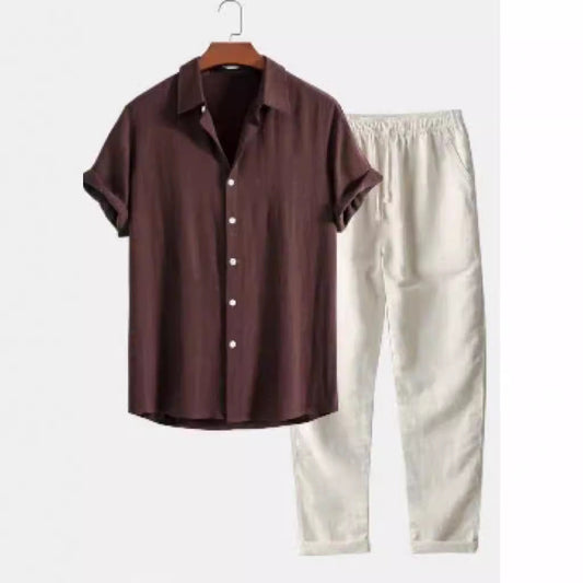 Ashley – Men's Casual Loose Multi-color Beachwear Suit Set