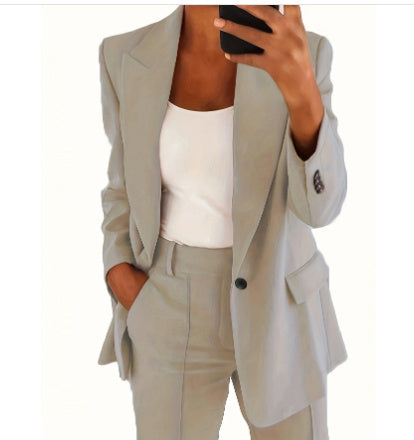 Nicole – Fashion Polo Collar Slim-fit Cardigan Suit Jacket