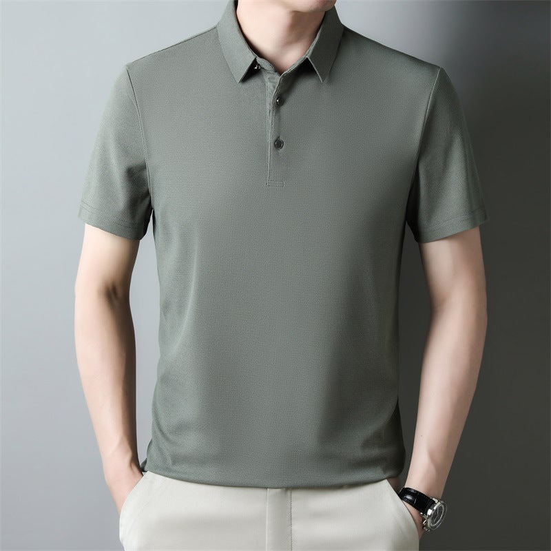 Jonathan – Summer Solid Color Waffle Short-sleeved T-shirt