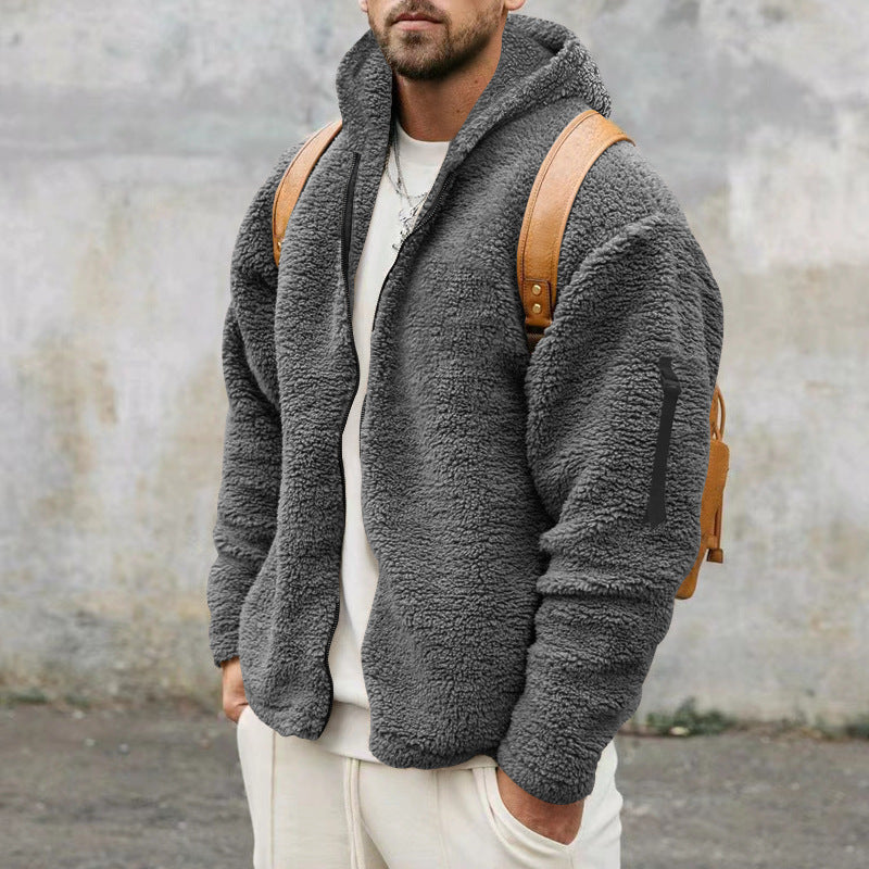 Isaac – Plush Hooded Jacket for Men