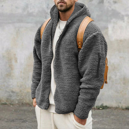 Isaac – Plush Hooded Jacket for Men