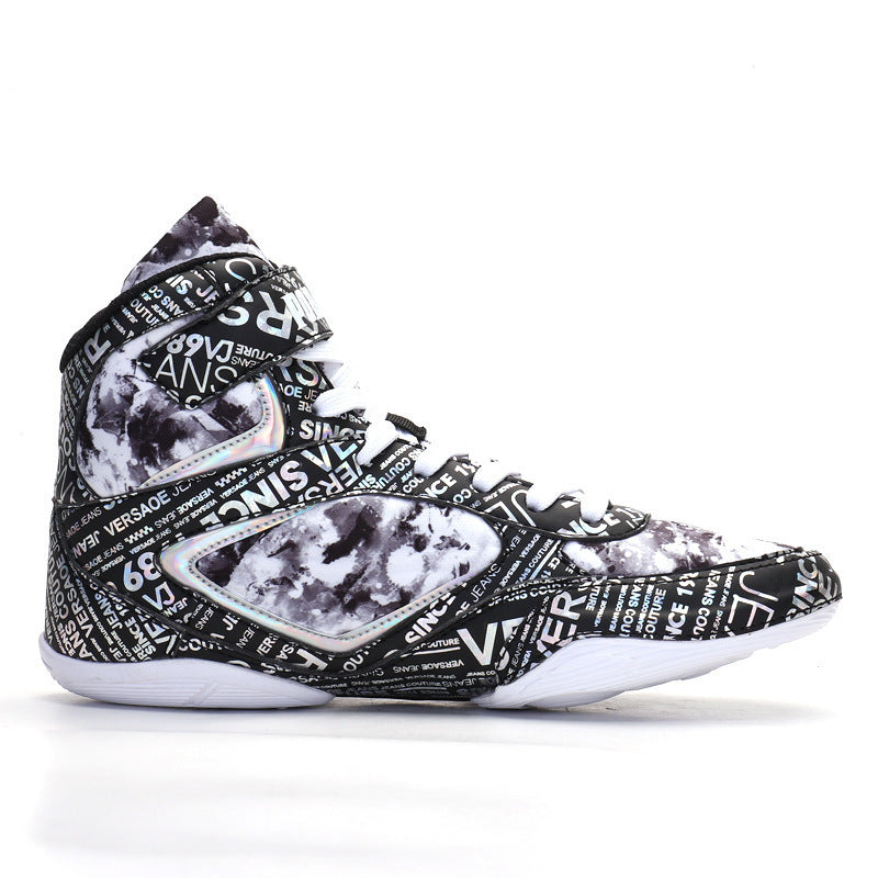 Jacob – High-Top Boxing Sneakers in Graffiti Style