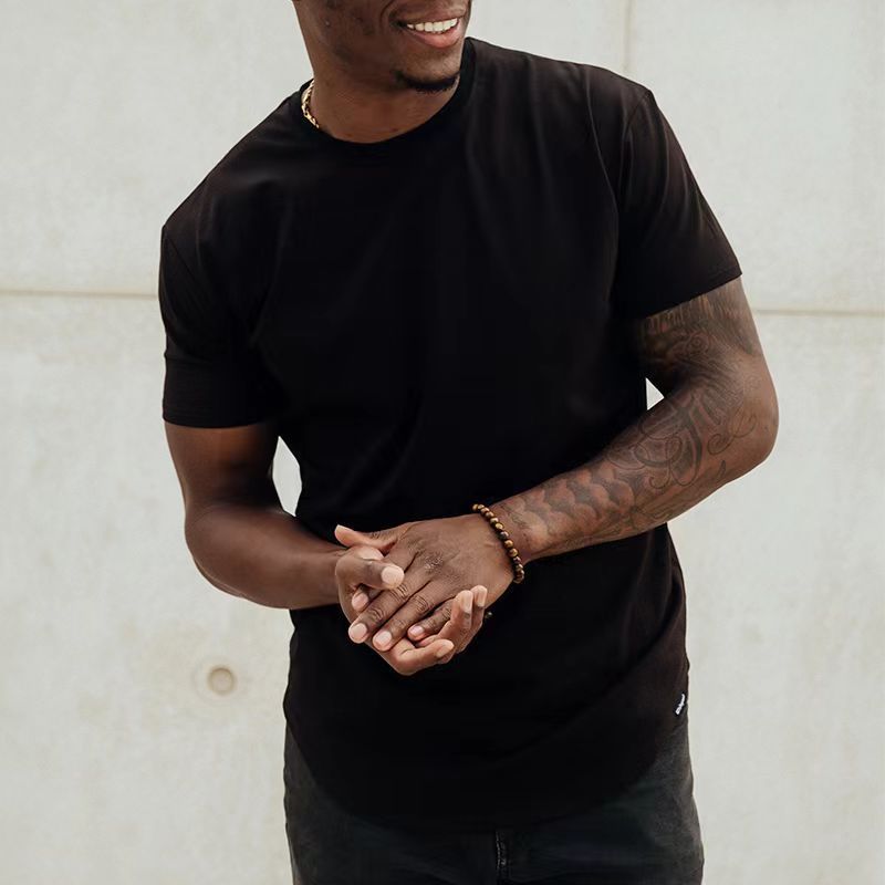 Ricky – Slim Fit Muscle Round Hem Short Sleeve Sports T-shirt