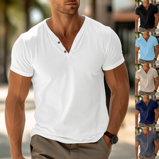 Gabriel – Men's Casual Solid Color Short Sleeve T-Shirt