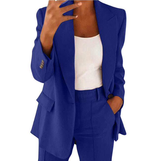 Nicole – Fashion Polo Collar Slim-fit Cardigan Suit Jacket