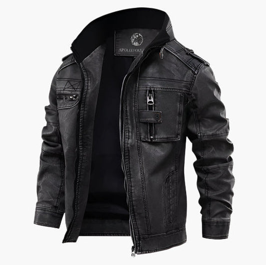 Men's Classic Biker Style Leather Jacket – Timeless Fashion for Modern Men