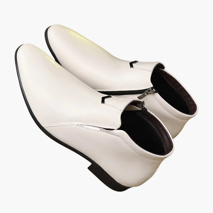 Men's Retro High-Top Dress Ankle Boots Classic Formal Zip-Up Shoes