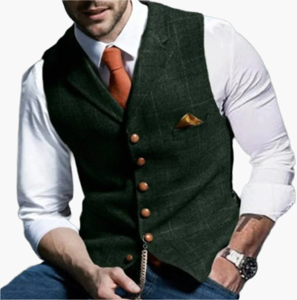 Men's Vintage Waistcoat – Classic Formal and Casual Vest for Timeless Elegance