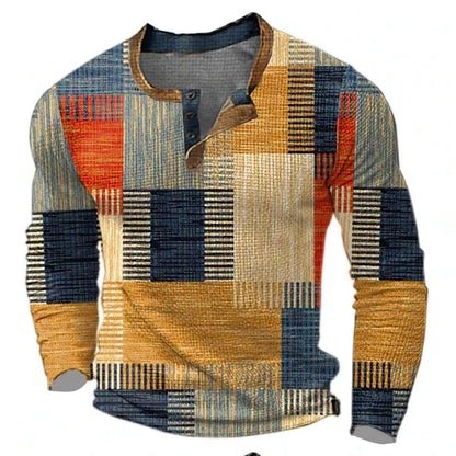 Men's Casual Patchwork Knit Pullover Sweater – Modern Autumn Winter Style
