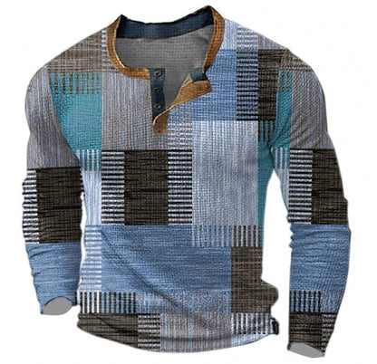 Men's Casual Patchwork Knit Pullover Sweater – Modern Autumn Winter Style