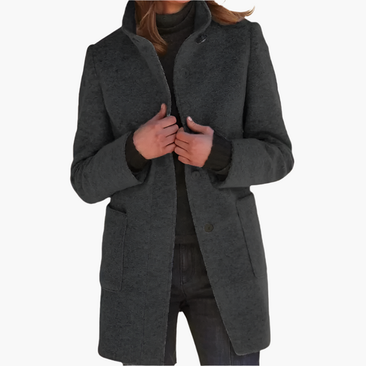 Women's Elegant Stand Collar Coat – Timeless Style Outerwear for All Seasons