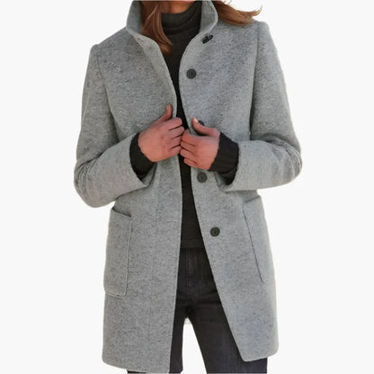 Women's Elegant Stand Collar Coat – Timeless Style Outerwear for All Seasons