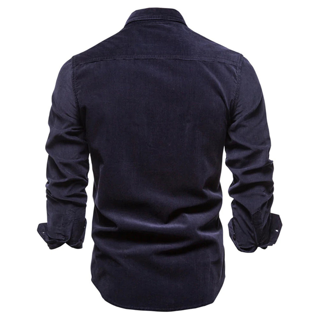 Men's Corduroy Shirt Slim Fit Casual Formal Versatile Style