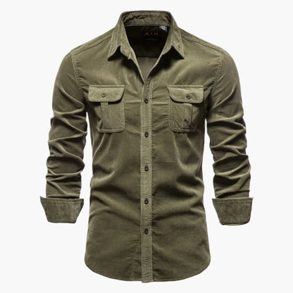 Men's Corduroy Shirt Slim Fit Casual Formal Versatile Style
