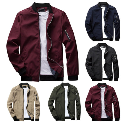 Men's Bomber Jacket Lightweight Summer Casual Stylish Outerwear