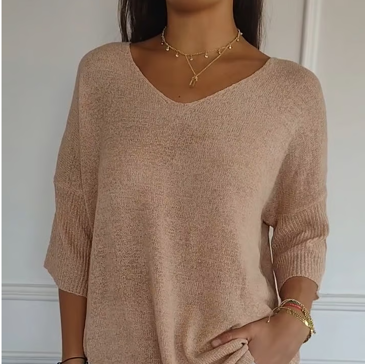 Kim – Women's Knit V-Neck Top