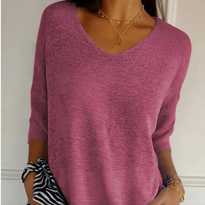 Kim – Women's Knit V-Neck Top