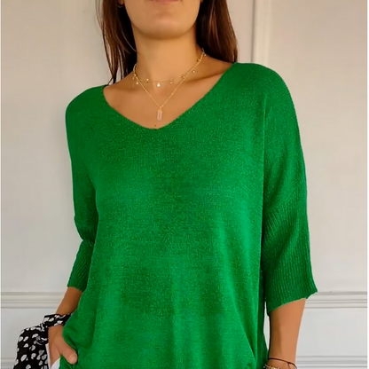 Kim – Women's Knit V-Neck Top