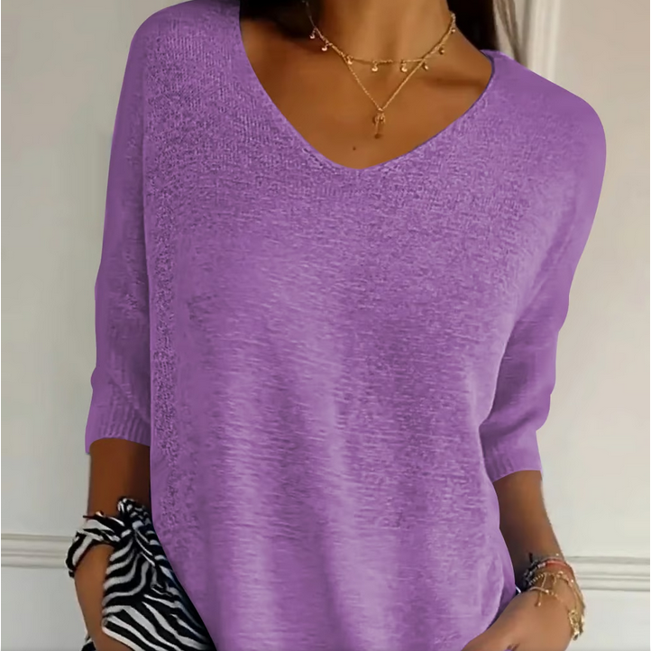 Kim – Women's Knit V-Neck Top