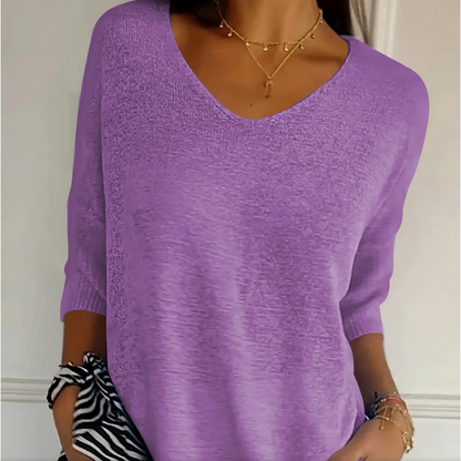 Kim – Women's Knit V-Neck Top