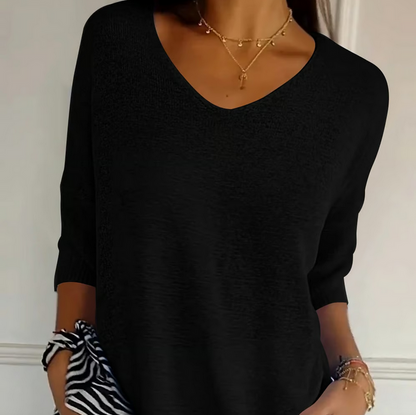 Kim – Women's Knit V-Neck Top