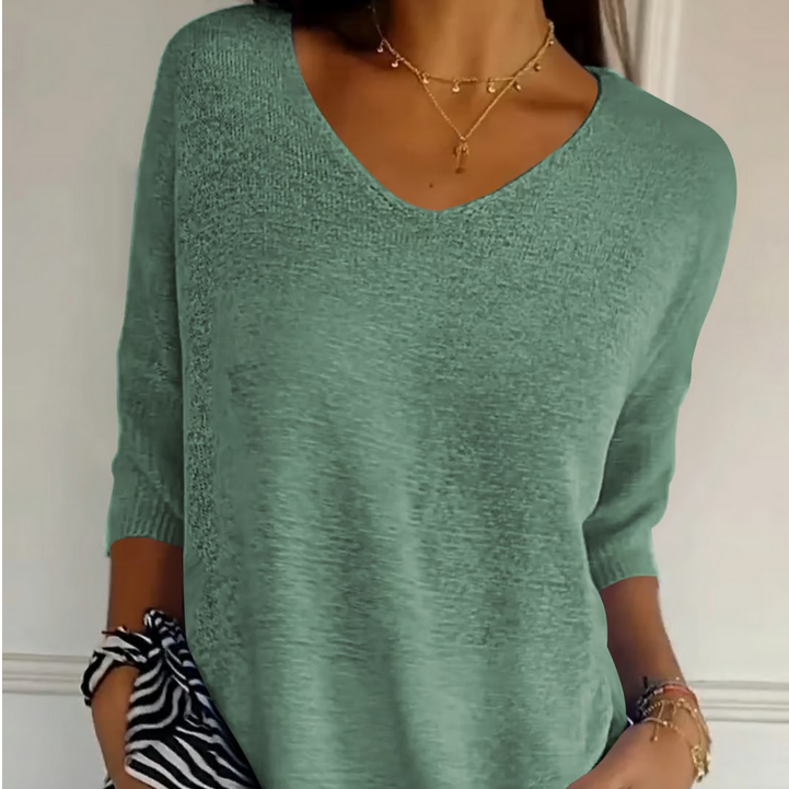 Kim – Women's Knit V-Neck Top