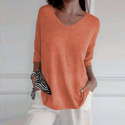 Kim – Women's Knit V-Neck Top