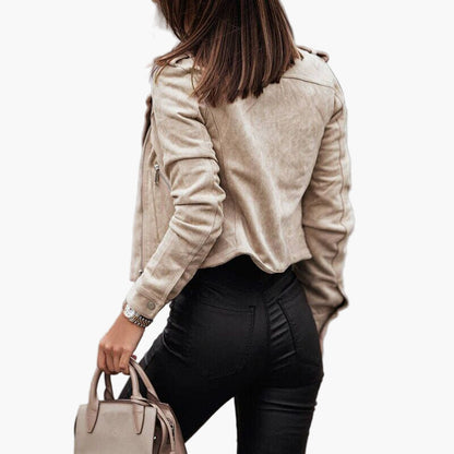 Women's Fashion Moto Biker Jacket – Stylish Everyday Outerwear for Modern Women