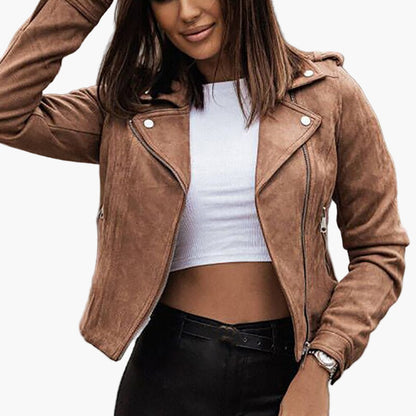Women's Fashion Moto Biker Jacket – Stylish Everyday Outerwear for Modern Women