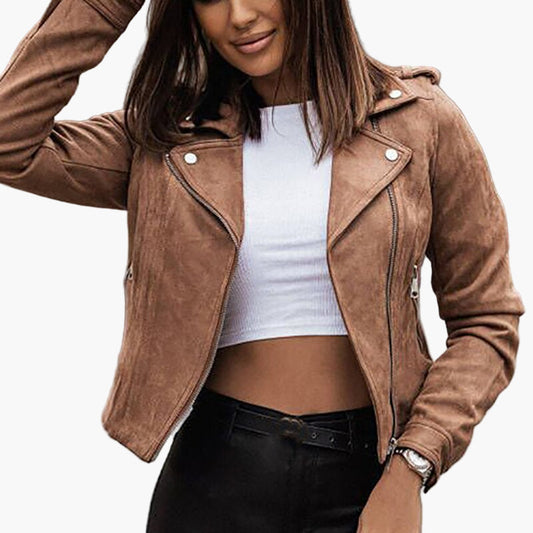Women's Fashion Moto Biker Jacket – Stylish Everyday Outerwear for Modern Women