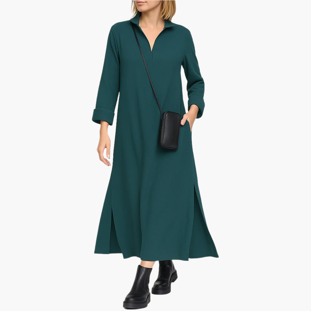 Women's Elegant Loose Maxi Shirt Dress, Versatile Everyday and Occasion Wear