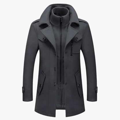 Men's Classic Formal Winter Overcoat – Elegant Two-Piece Business & Casual Jacket