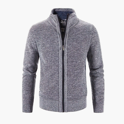 Men's Modern Zip-Up Knit Cardigan Sweater – Stylish Everyday and Office Wear