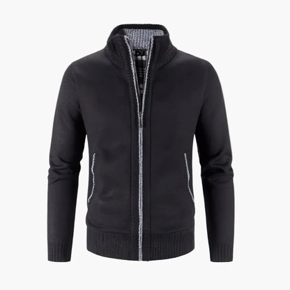 Men's Modern Zip-Up Knit Cardigan Sweater – Stylish Everyday and Office Wear