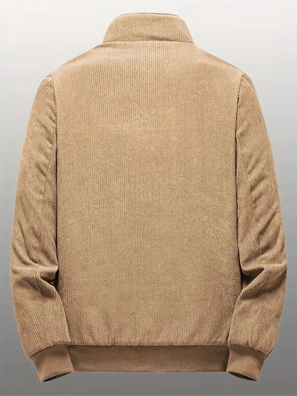 Men's Casual Winter Corduroy Jacket with Warm Fleece Lining