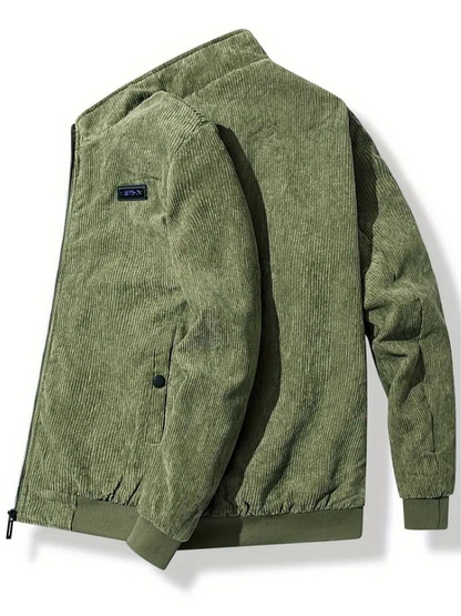 Men's Casual Winter Corduroy Jacket with Warm Fleece Lining