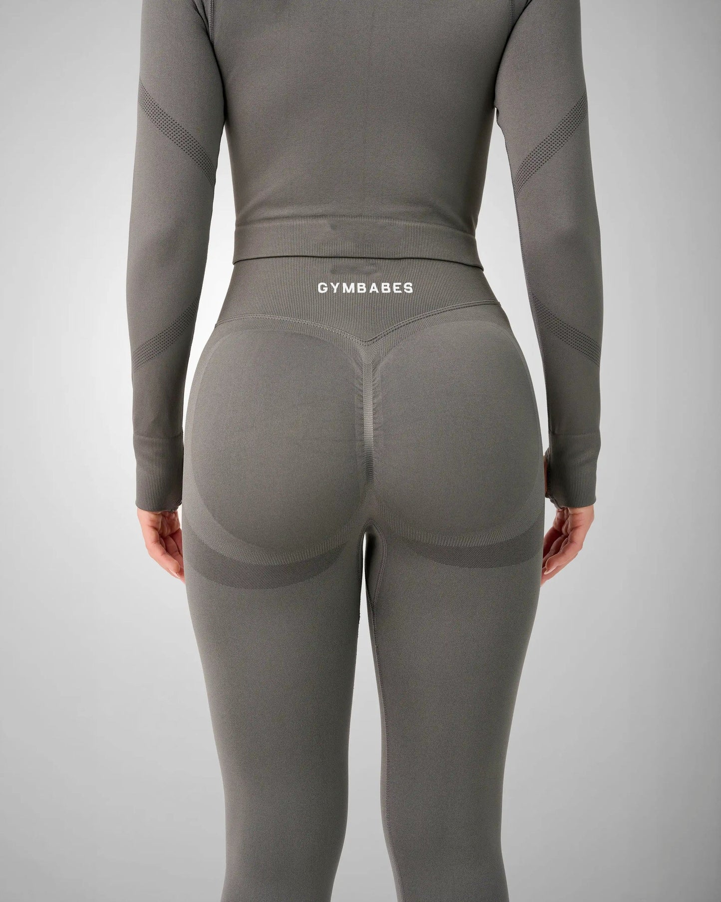 Carly – Seamless Grey Legging with High-Waist Fit