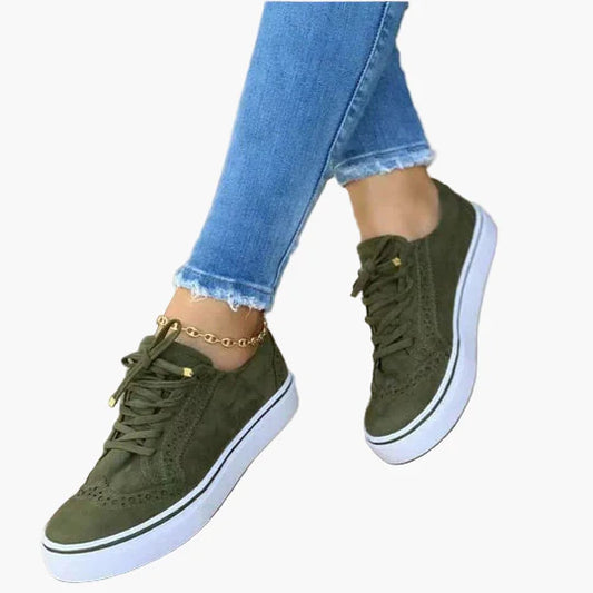Women's Orthopedic Lace-Up Casual Sneakers Comfort Walking Shoes