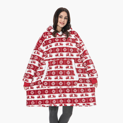 Women's Oversized Cozy Hoodie Blanket – Ultra-Soft Fleece Lounging Wearable Blanket