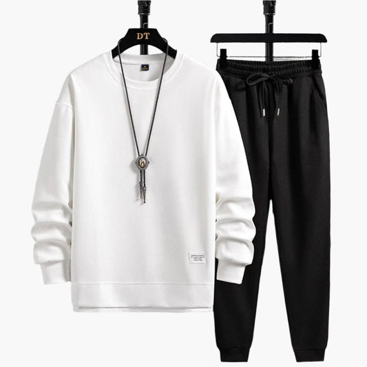 Men's Modern Relaxed Fit Jogging Set – Casual Lounge Tracksuit with Sweatshirt and Pants