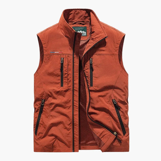 Men's Outdoor Utility Cargo Vest Lightweight Sleeveless Travel Style