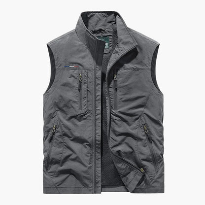 Men's Outdoor Utility Cargo Vest Lightweight Sleeveless Travel Style