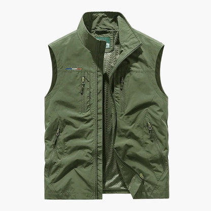 Men's Outdoor Utility Cargo Vest Lightweight Sleeveless Travel Style