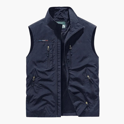 Men's Outdoor Utility Cargo Vest Lightweight Sleeveless Travel Style