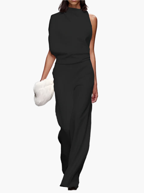 Women's Elegant Wide-Leg Jumpsuit Sleeveless Office & Everyday Style