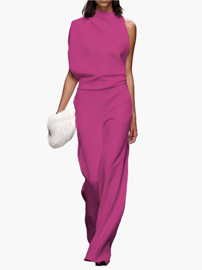 Women's Elegant Wide-Leg Jumpsuit Sleeveless Office & Everyday Style