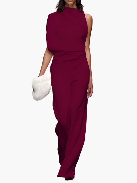 Women's Elegant Wide-Leg Jumpsuit Sleeveless Office & Everyday Style
