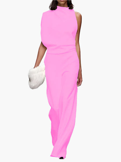 Women's Elegant Wide-Leg Jumpsuit Sleeveless Office & Everyday Style